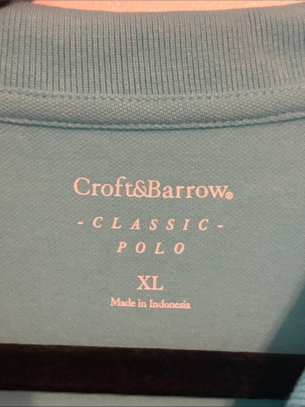 croft & barrow Light Aqua Button-Front Polo Shirt Size XL - Picture 3 of 5